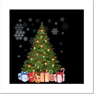 Christmas tree.Christmas gifts Posters and Art